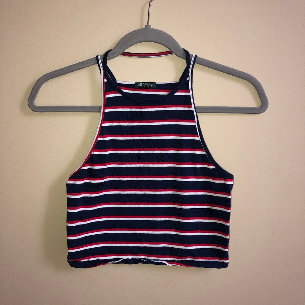 Red white and blue crop top